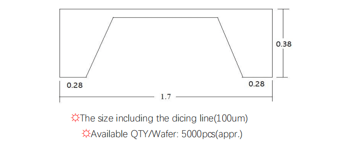 mems pressure sensor die xgzp1704 dimension