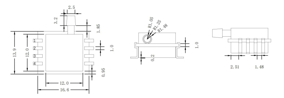 xgzp193 pressure sensor dimension