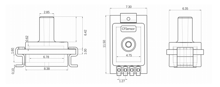 xgzp195 pressure sensor dimension