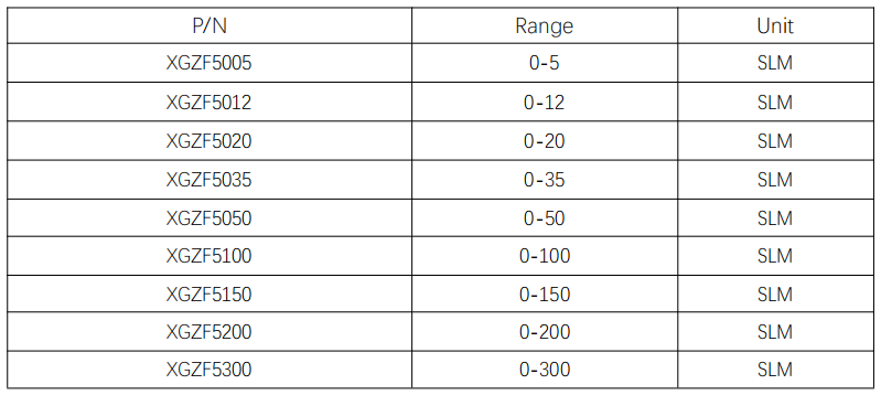 mass flow air sensor xgzf5000 range example