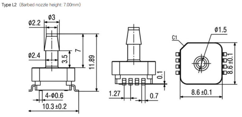 Water Tank Level Sensor XGZP6869A 3 6869A DIMENSION3 V2.8