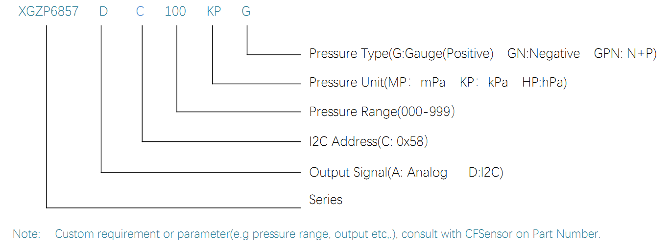 XGZP6857D ORDER GUIDE